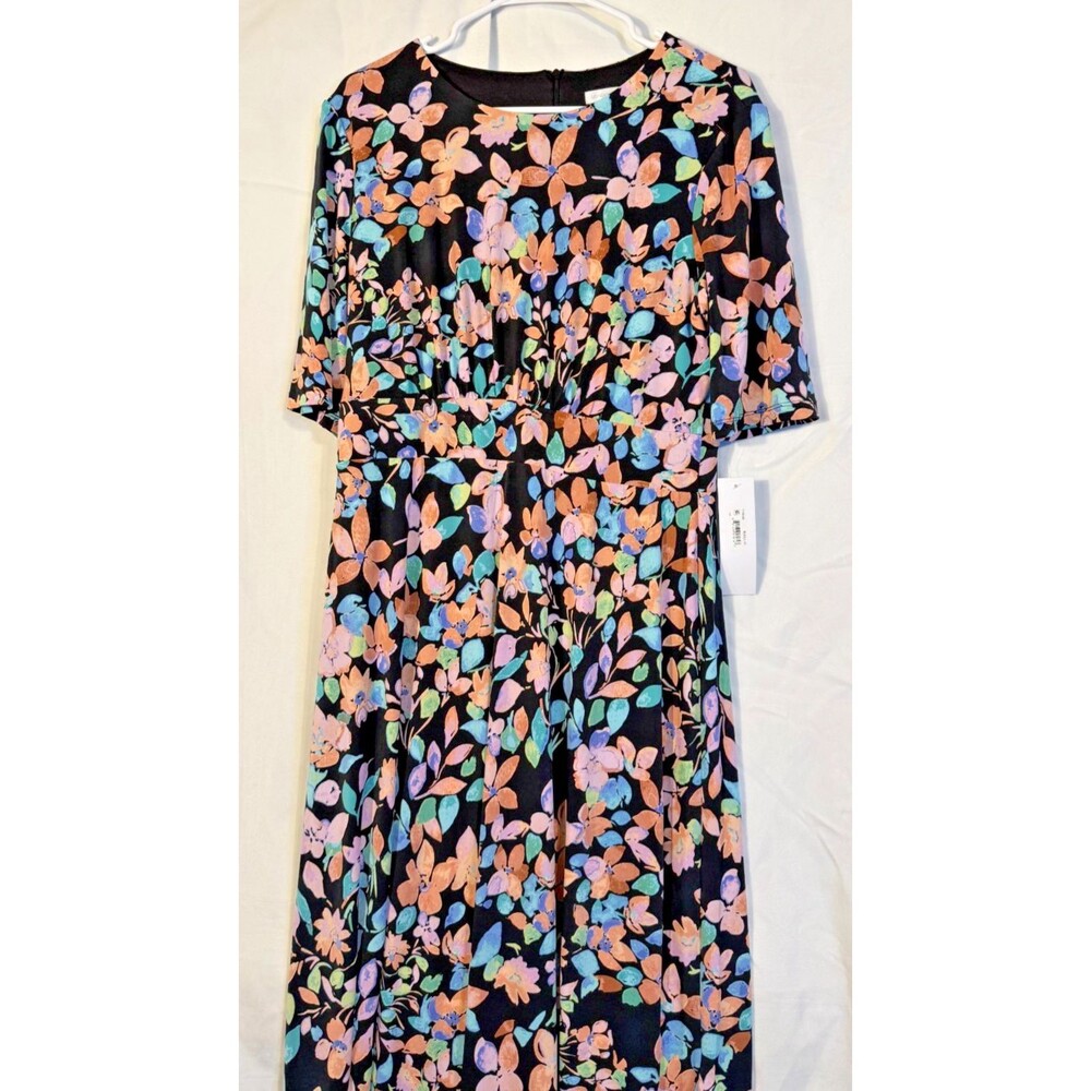 New London Times Cottagecore Grannycore Floral Dress Women's 14 Large Boho Soft